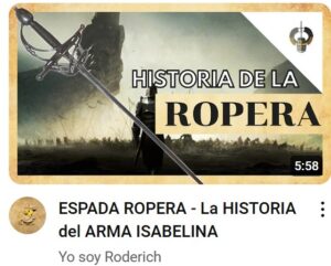 Imagen de Espada ropera del canal de Youtube Yo soy Roderich usada para ilustrar la expresión Defender a capa y espada.