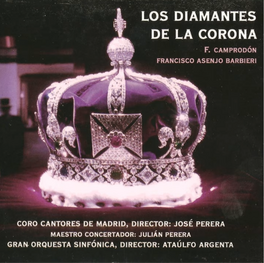 Corona real en una carátula de la zarzuela titulada Los diamantes de la corona, en una imagen usada para ilustrar la expresión Vivir como un rey.