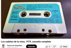 Casete del canal de Youtube Carne de gasolinera con la zarzuela Los cadetes de la reina, en una imagen usada para ilustrar la expresión nunca es tarde si la dicha es buena.