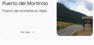 Imagen del puerto italiano del Mortirolo usada para ilustrar la expresión arma de doble filo.