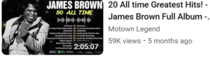 Imagen del cantante James Brown usada para ilustrar la expresión en función de.