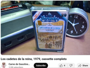 Casete con la zarzuela Los cadetes de la reina en una imagen usada para ilustrar la expresión Aviso a navegantes.