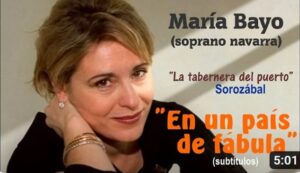 Imagen de la soprano navarra Naría Bayo usada para ilustrar la expresión DAR CAÑA.