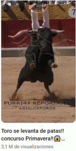 Imagen de un recorte taurino usada para ilustrar la expresión Ver el cielo abierto en el blog Expresiones del español.