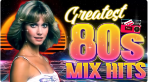 Carátula de Greatest hits musicales de los 80 usada para ilustrar la expresión con matices.