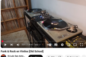 Equipo musical del Dj Lalo San Antonio en imagen de Youtube usada para ilustrar la expresión materia gris.
