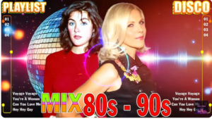Laura Branigan y otra cantante en una imagen usada para ilustrar la expresión dos caras de la misma moneda.