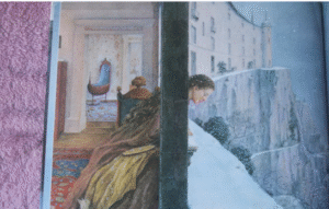 Pintura de muchacha asomándose por una ventana, usada para ilustrar la expresión mientras hay vida hay esperanza. 