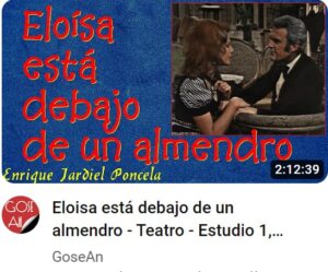 Escena teatral (de la obra Eloisa está debajo de un almendro) del programa de TVE "Estudio abierto" en una imagen usada para ilustrar la expresión limar asperezas.