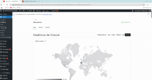 Mapa de los países visitantes de la página web expresiones del español.